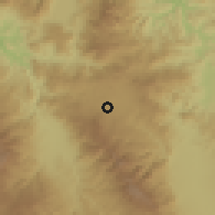 Shaded relief of the 59 km around Aguas del Padre, drawn from the GMTED2010 grid