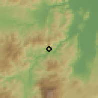 Shaded relief of the 59 km around Concepción del Norte, drawn from the GMTED2010 grid