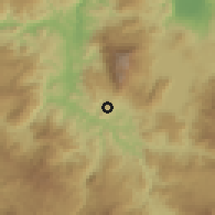 Shaded relief of the 59 km around Concepción del Sur, drawn from the GMTED2010 grid