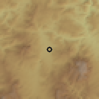 Shaded relief of the 59 km around Cucuyagua, drawn from the GMTED2010 grid