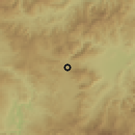 Shaded relief of the 59 km around Danli, drawn from the GMTED2010 grid