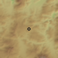 Shaded relief of the 59 km around Dulce Nombre, drawn from the GMTED2010 grid