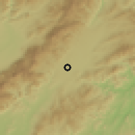 Shaded relief of the 59 km around Dulce Nombre de Culmí, drawn from the GMTED2010 grid