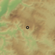 Shaded relief of the 59 km around El Bálsamo, drawn from the GMTED2010 grid