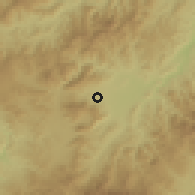 Shaded relief of the 59 km around El Benque, drawn from the GMTED2010 grid