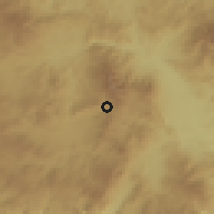 Shaded relief of the 59 km around El Chimbo, drawn from the GMTED2010 grid