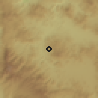 Shaded relief of the 59 km around El Guantillo, drawn from the GMTED2010 grid
