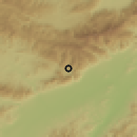 Shaded relief of the 59 km around El Guayabito, drawn from the GMTED2010 grid