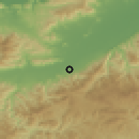 Shaded relief of the 59 km around Elíxir, drawn from the GMTED2010 grid