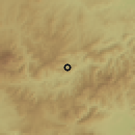Shaded relief of the 59 km around El Rodeo, drawn from the GMTED2010 grid