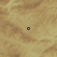 Shaded relief of the 59 km around El Rosario, drawn from the GMTED2010 grid