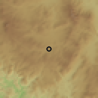 Shaded relief of the 59 km around El Tizatillo, drawn from the GMTED2010 grid