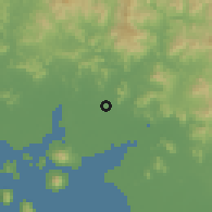 Shaded relief of the 60 km around El Tular, drawn from the GMTED2010 grid