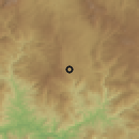 Shaded relief of the 59 km around Erandique, drawn from the GMTED2010 grid