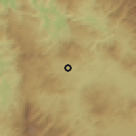 Shaded relief of the 59 km around Esquías, drawn from the GMTED2010 grid