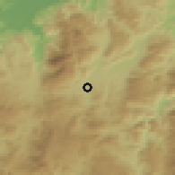 Shaded relief of the 59 km around Florida, drawn from the GMTED2010 grid