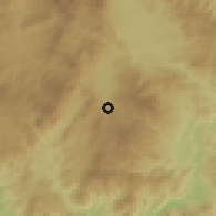 Shaded relief of the 59 km around Galeras, drawn from the GMTED2010 grid