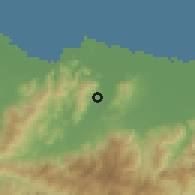 Shaded relief of the 59 km around Atenas de San Cristóbal, drawn from the GMTED2010 grid