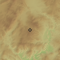 Shaded relief of the 59 km around Güinope, drawn from the GMTED2010 grid