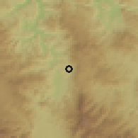 Shaded relief of the 59 km around Jamalteca, drawn from the GMTED2010 grid