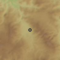 Shaded relief of the 59 km around Jesús de Otoro, drawn from the GMTED2010 grid