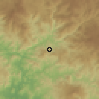 Shaded relief of the 59 km around Jiquinlaca, drawn from the GMTED2010 grid