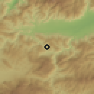 Shaded relief of the 59 km around Jocón, drawn from the GMTED2010 grid