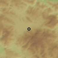Shaded relief of the 59 km around Ayapa, drawn from the GMTED2010 grid