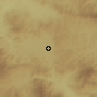 Shaded relief of the 59 km around La Ermita, drawn from the GMTED2010 grid