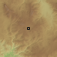 Shaded relief of the 59 km around La Esperanza, drawn from the GMTED2010 grid