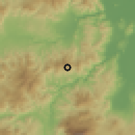 Shaded relief of the 59 km around Laguna Verde, drawn from the GMTED2010 grid