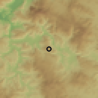 Shaded relief of the 59 km around La Laguna, drawn from the GMTED2010 grid
