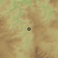 Shaded relief of the 59 km around La Libertad, drawn from the GMTED2010 grid