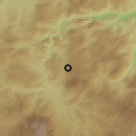 Shaded relief of the 59 km around La Libertad, drawn from the GMTED2010 grid