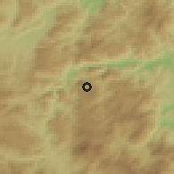 Shaded relief of the 59 km around La Lima, drawn from the GMTED2010 grid