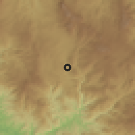 Shaded relief of the 59 km around Azacualpa, drawn from the GMTED2010 grid