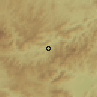 Shaded relief of the 59 km around Las Animas, drawn from the GMTED2010 grid