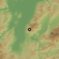 Shaded relief of the 59 km around La Sarrosa, drawn from the GMTED2010 grid