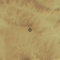 Shaded relief of the 59 km around Las Casitas, drawn from the GMTED2010 grid