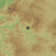Shaded relief of the 59 km around Las Vegas, drawn from the GMTED2010 grid