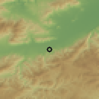Shaded relief of the 59 km around Bálsamo Oriental, drawn from the GMTED2010 grid