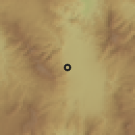 Shaded relief of the 59 km around Lejamaní, drawn from the GMTED2010 grid