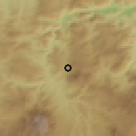 Shaded relief of the 59 km around Lepaera, drawn from the GMTED2010 grid