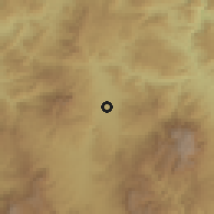 Shaded relief of the 59 km around Los Arroyos, drawn from the GMTED2010 grid