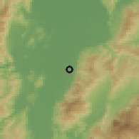 Shaded relief of the 59 km around Lotificación Los Angeles, drawn from the GMTED2010 grid