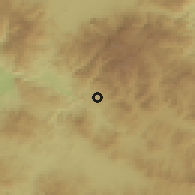 Shaded relief of the 59 km around Marale, drawn from the GMTED2010 grid