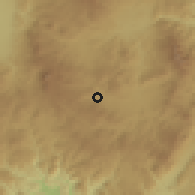 Shaded relief of the 59 km around Mateo, drawn from the GMTED2010 grid