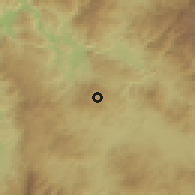 Shaded relief of the 59 km around Minas de Oro, drawn from the GMTED2010 grid
