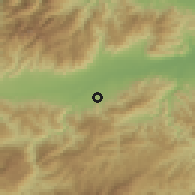 Shaded relief of the 59 km around Nombre de Jesús, drawn from the GMTED2010 grid