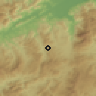 Shaded relief of the 59 km around Nueva Armenia, drawn from the GMTED2010 grid